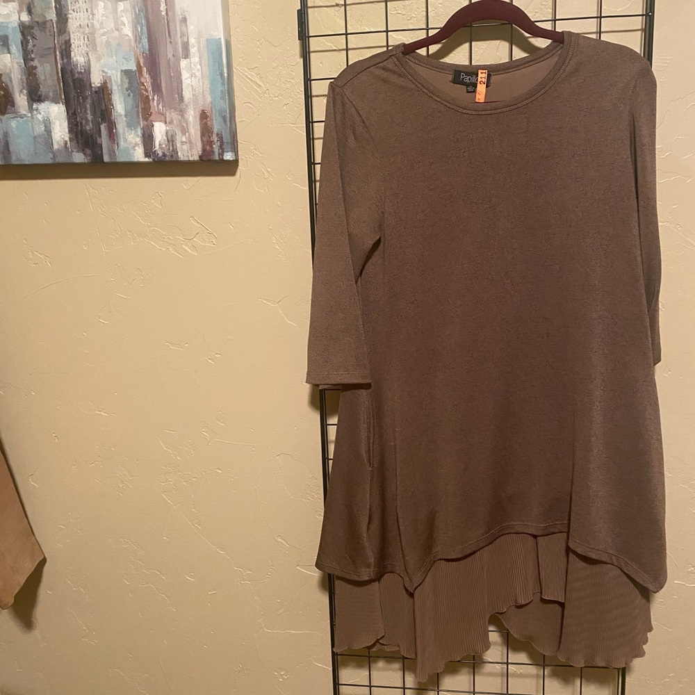 Dress with pleated flair
